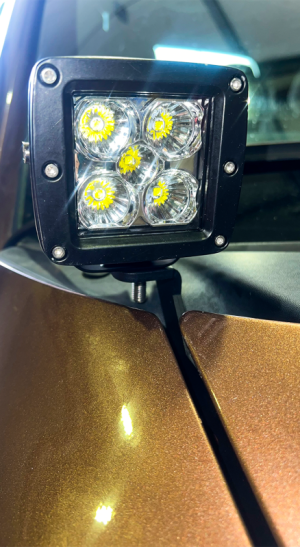 Ford F-150 Hood Light Bracket - Fishbone Offroad - Pod Mount - Black - `04-`14